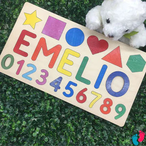 BABY NAME - Personalisiertes Kinderpuzzle aus Holz